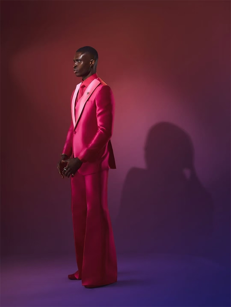 Men Formal Wear Pink - Розовый, красный мужской костюм, комплект из