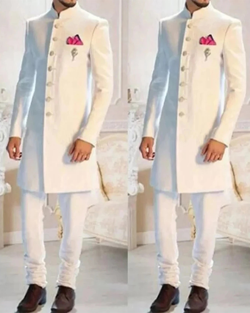 Men Formal Wear Indian - 2 шт. модный дизайн, белые мужские