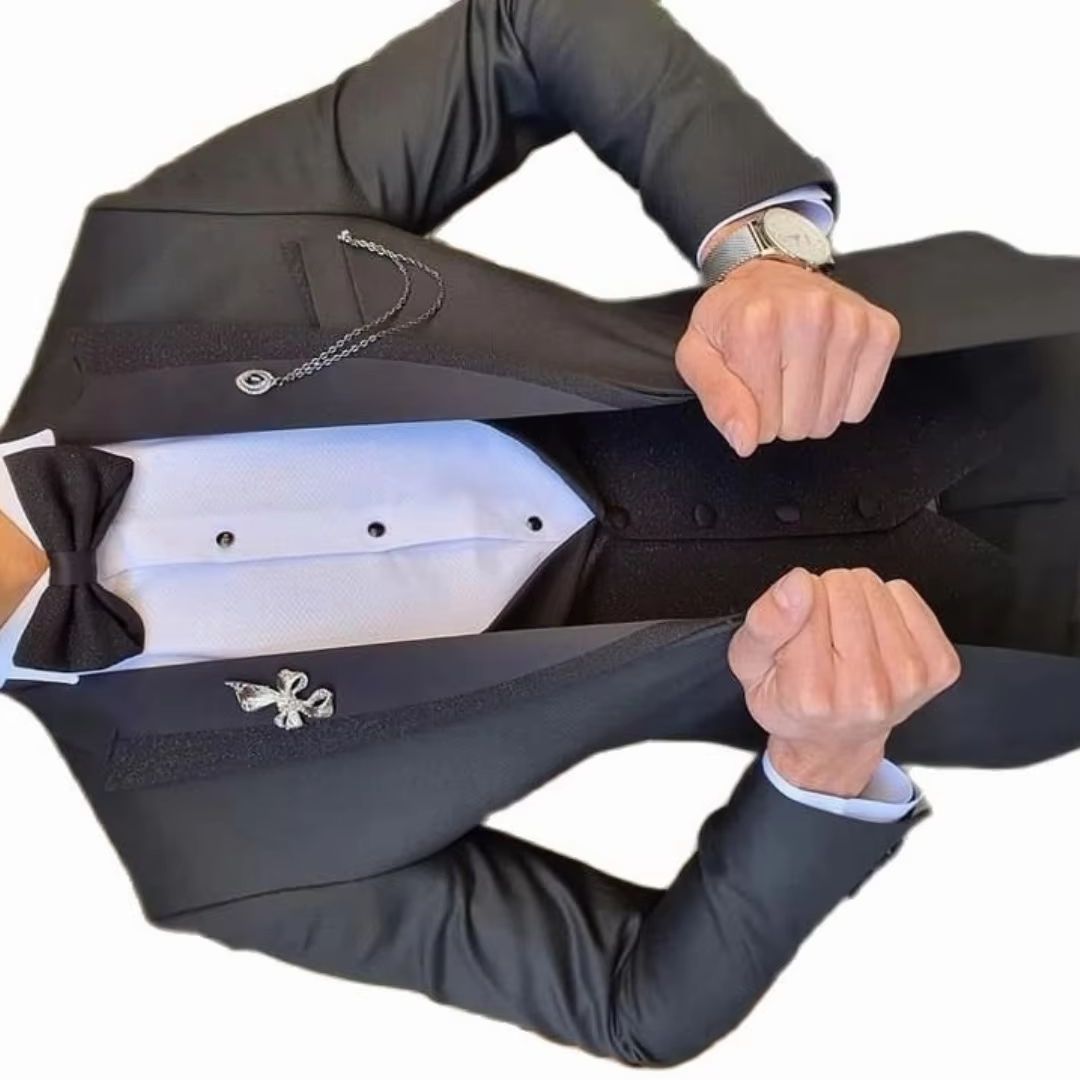 Men'S Formal Wear Not Suit - Трехкомпонентный приталенный мужской смокинг, модный свадебный