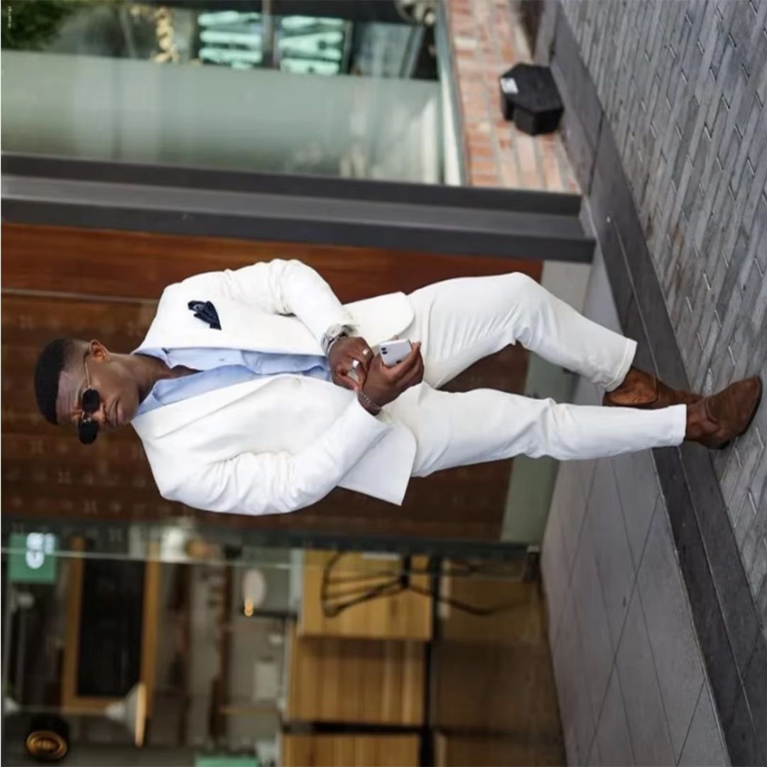 Men'S Formal Wear Not Suit - Мужской белый классический костюм-двойка: приталенный пиджак