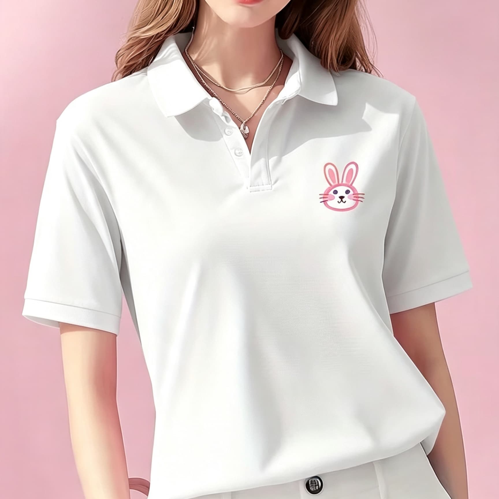Men Formal Wear Pink - Унисекс черная рубашка-поло с отложным воротником,