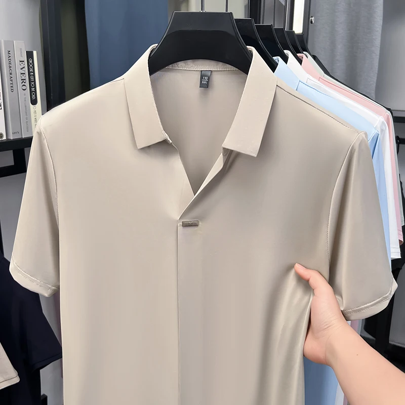 Men Formal Office Wear Shirts - Мужская офисная рубашка с коротким рукавом,