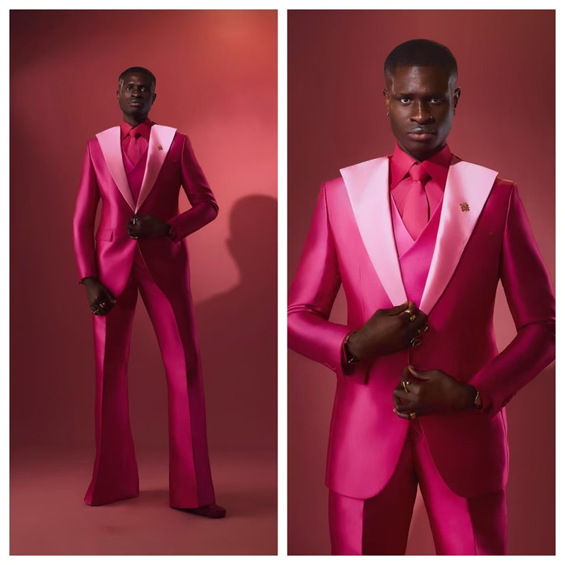 Розовый, красный мужской костю – обзор и цена Men Formal Wear Pink