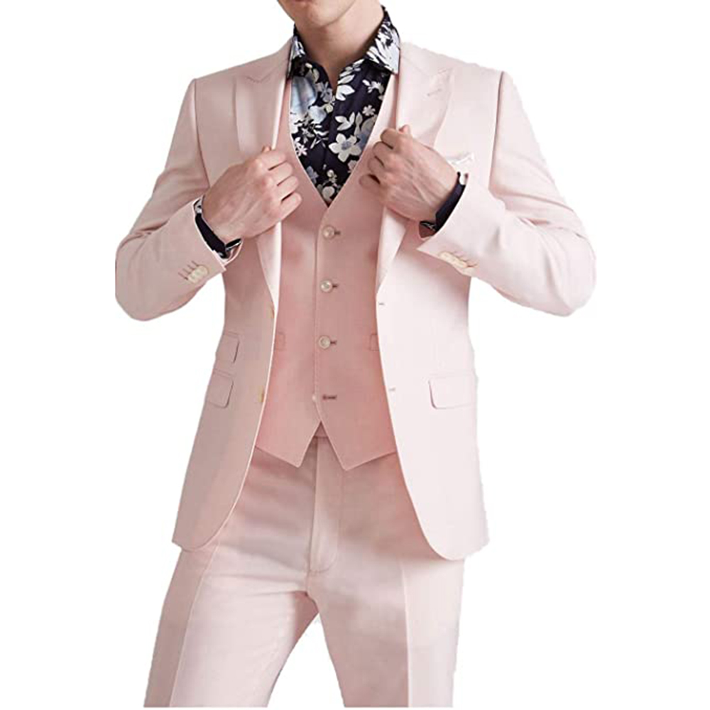 Летний розовый костюм для жени – обзор и цена Men Formal Wear Pink