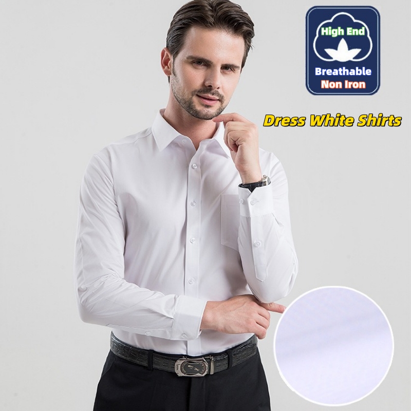 Мужская деловая белая рубашка  – обзор и цена Men Formal Office Wear Shirts