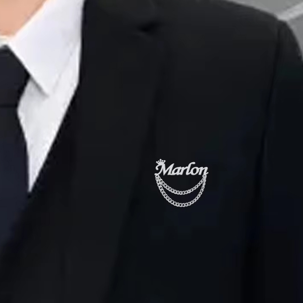 Персонализированная брошь с им – обзор и цена Tuxedo Lapel Pin