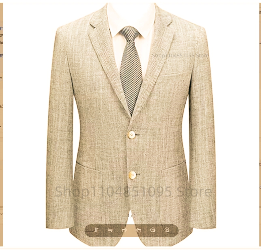 Мужской приталенный льняной пи – обзор и цена Men Formal Wear Summer