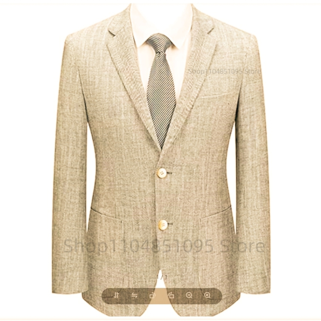 Мужской приталенный льняной пи – обзор и цена Men Formal Wear Summer