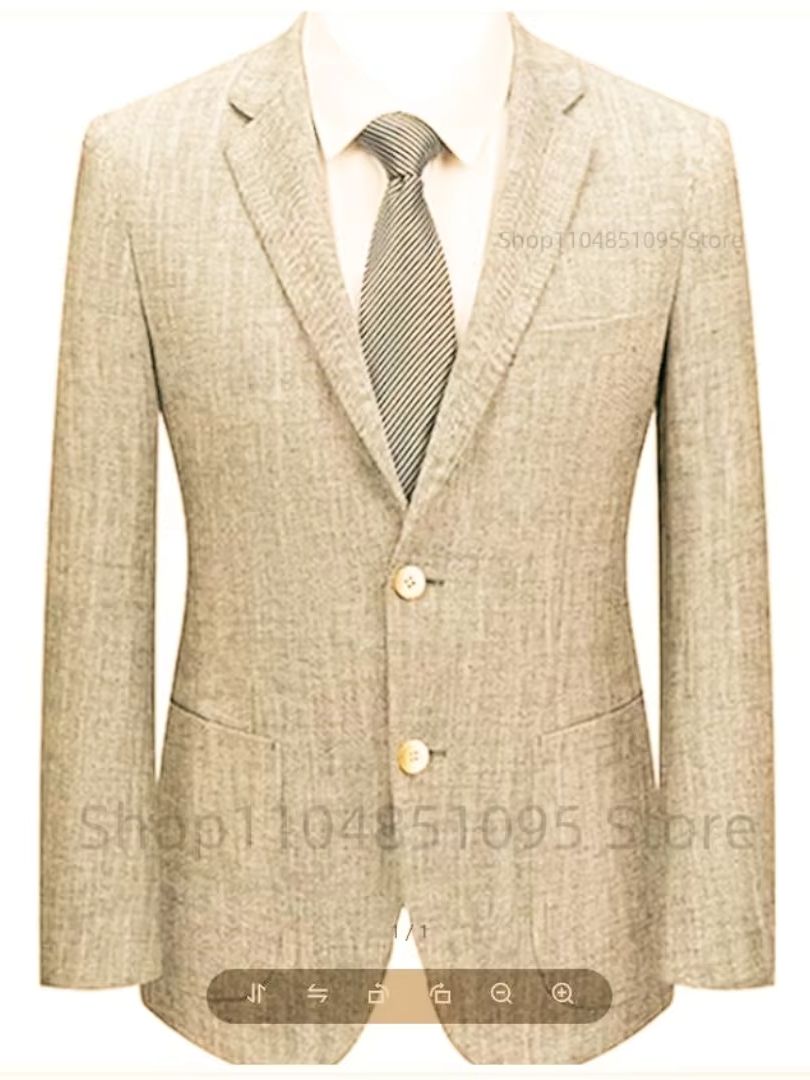 Мужской приталенный льняной пи – обзор и цена Men Formal Wear Summer