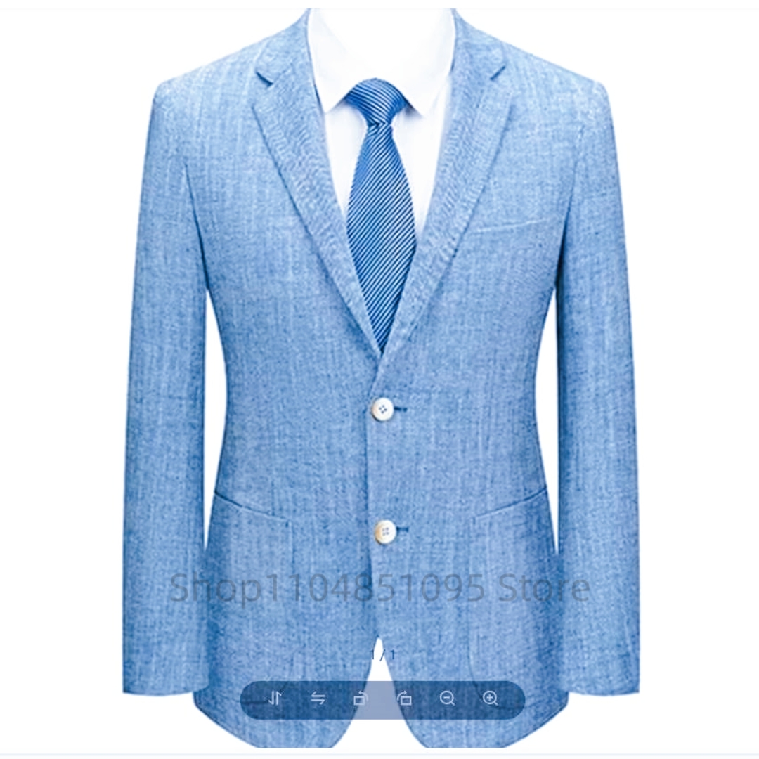 Мужской приталенный льняной пи – обзор и цена Men Formal Wear Summer
