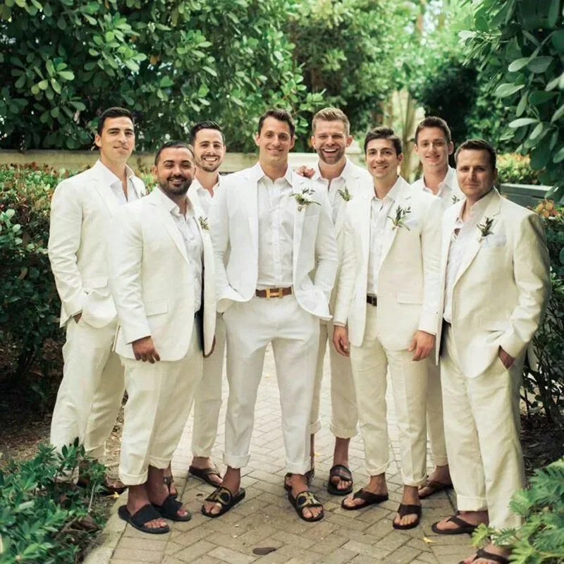 Льняной свадебный смокинг для  – обзор и цена Men Formal Wear Summer