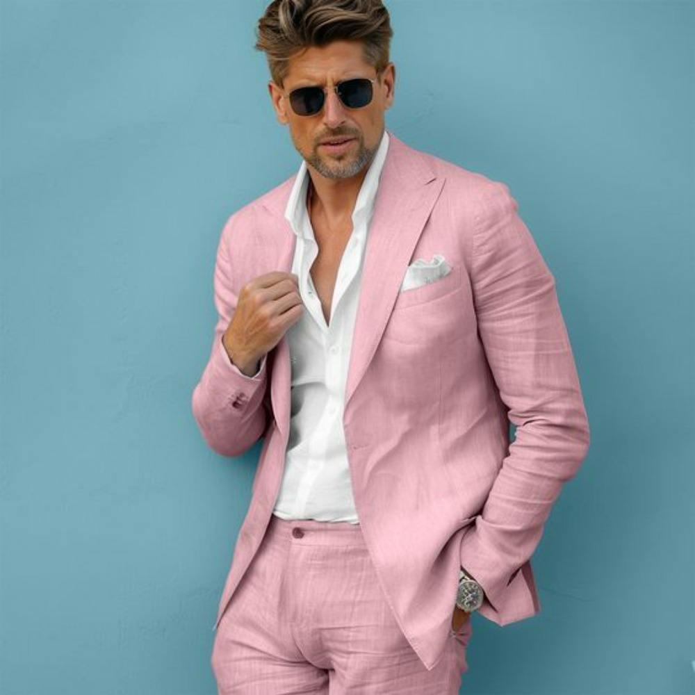 Льняной свадебный мужской кост – обзор и цена Men Formal Wear Summer