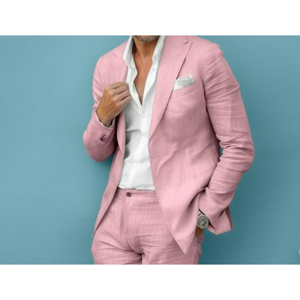 Льняной свадебный мужской кост – обзор и цена Men Formal Wear Summer