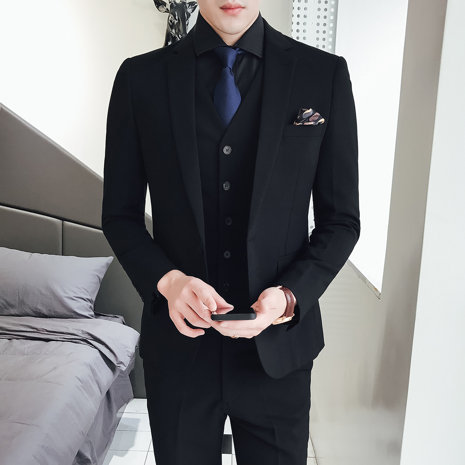 Мужской костюм-тройка, корейск – обзор и цена Men'S Formal Wear Not Suit
