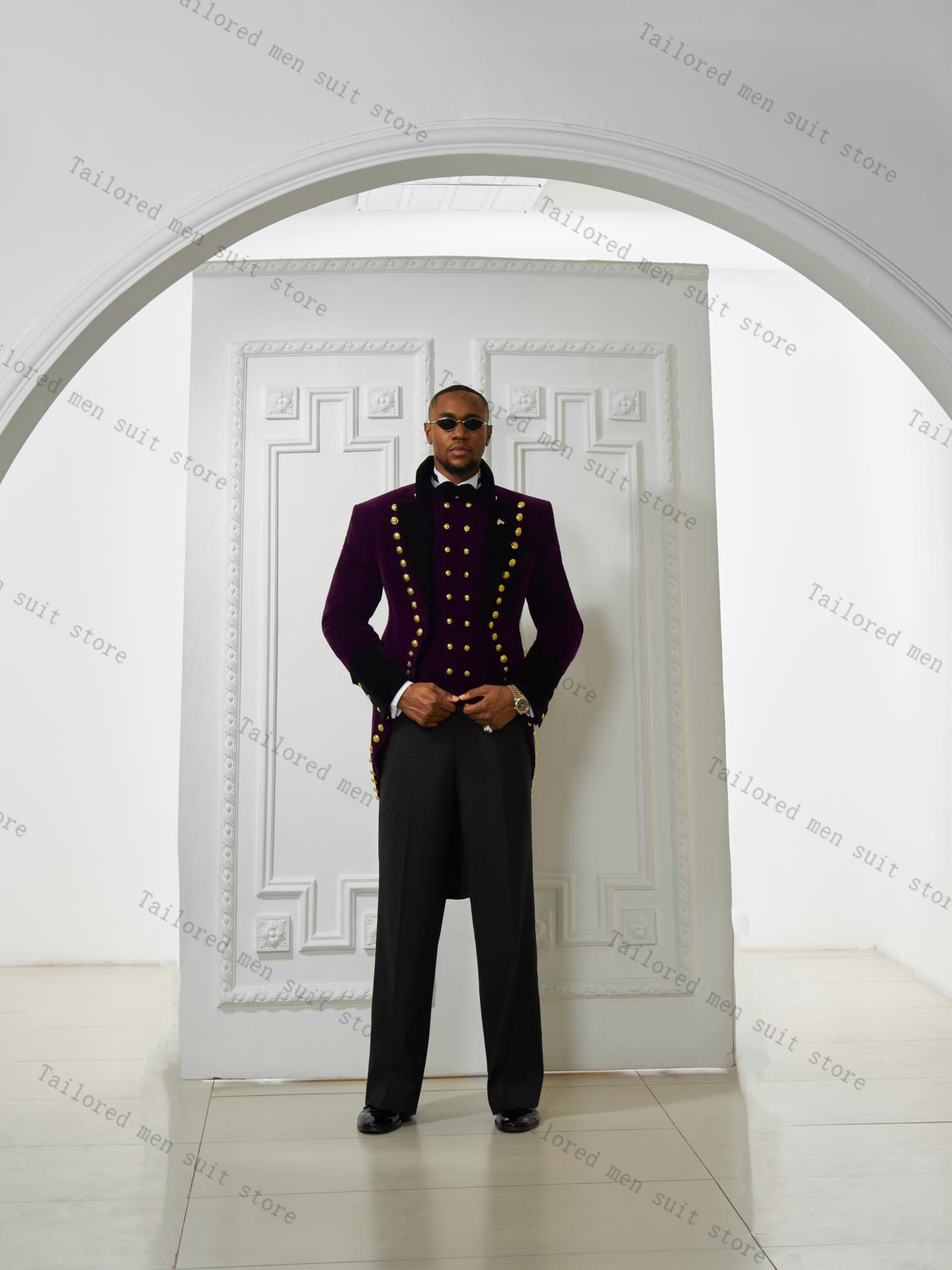 Фиолетовый мужской костюм, ком – обзор и цена Men Formal Wear Purple